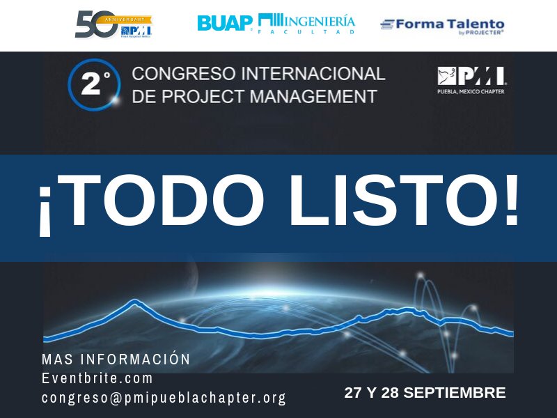 PMIPuebla's tweet photo. Estamos super emocionados, pues ya estamos a unas horas del 2 do Congreso Internacional de Project Management en Puebla. Aún hay accesos disponibles. Te esperamos!!! #congreso #puebla #serpmi #experiencia #evento https://t.co/4F2Qjhs6zZ https://t.co/ISVkJTG7zG