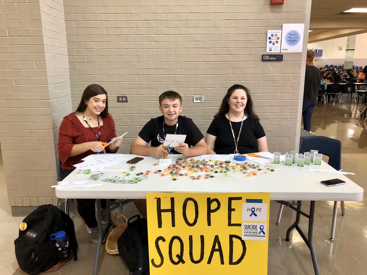 BISD Suicide Prevention Day at RHS. The HOPE Squad passed out Life Savers candy with the National Suicide Prevention Lifeline Cards. 1-800-273-8255