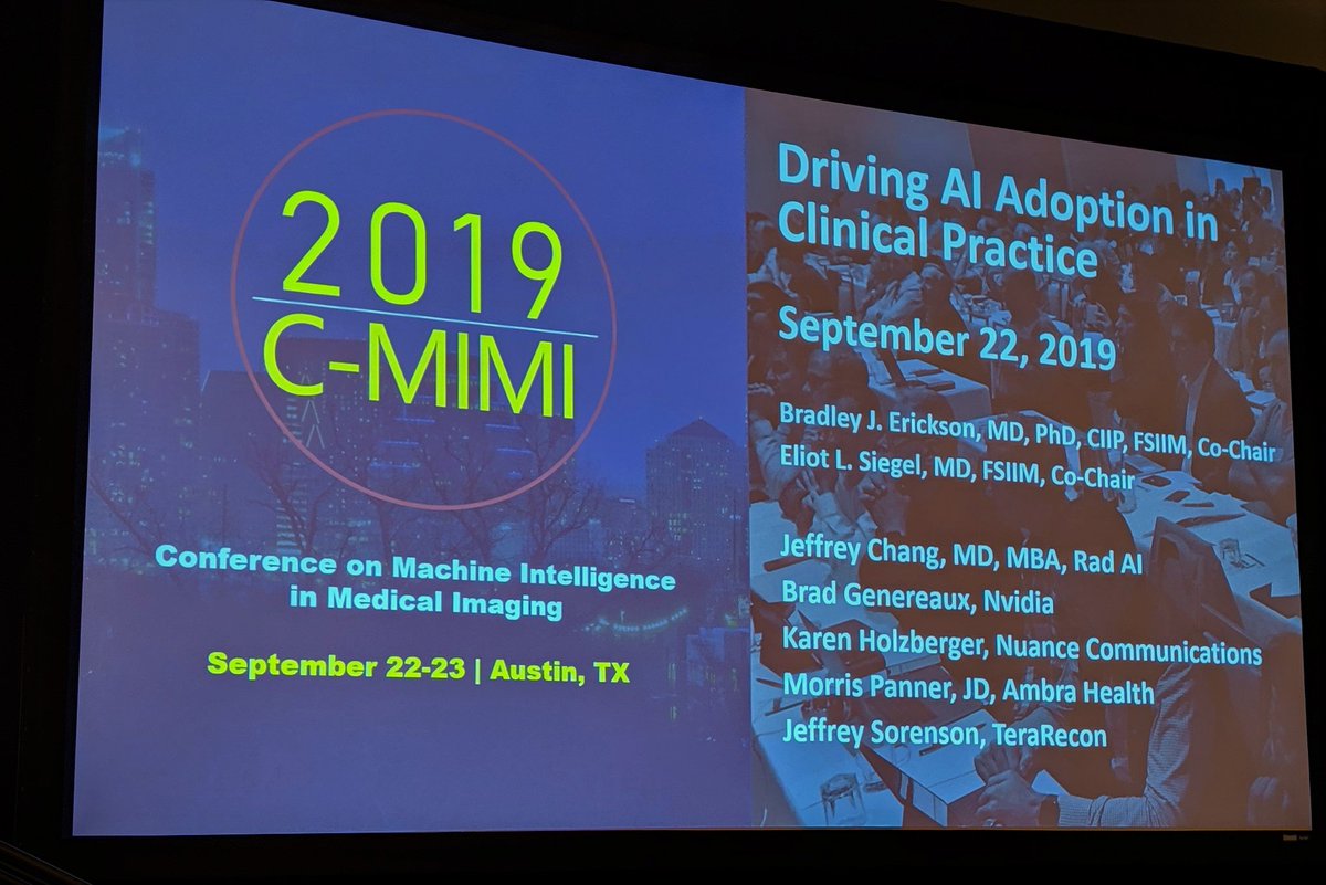 TeraRecon's tweet photo. Did you all catch our CEO, Jeff Sorenson at #CMIMI19 during the Driving #AI Adoption in Clinical Practice Discussion? Discover how we're simplifying the commercialization, distribution, and implementation of AI --> https://t.co/baJf0LcrIl #enterpriseimaging https://t.co/0OILYNQdrz