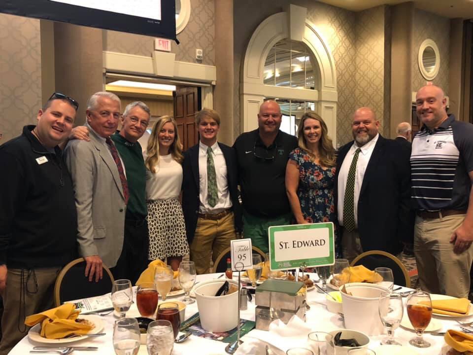 SEAMinfo's tweet photo. #StEdwardAlum Ryan Miller was featured at the 12th annual Salute to The Game Luncheon today in celebration of the St. X vs Trinity rivalry game this week. Ryan shared his experience as a student athlete. He is a senior WR for @GoRocks   
Good luck on Friday Ryan! #stedwardbraves https://t.co/1O1ZIjUSzF