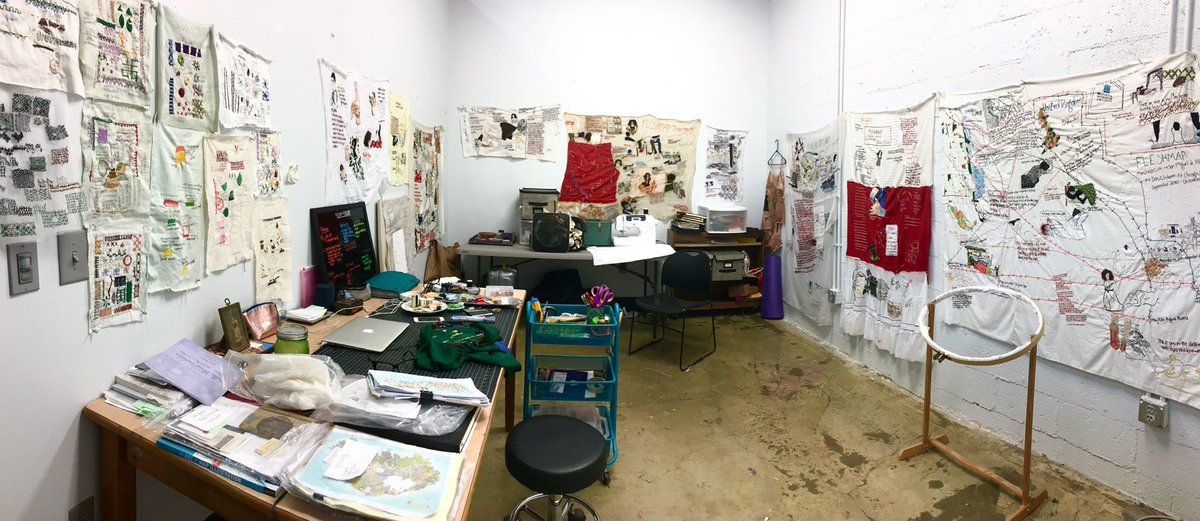 _anchorlight_'s tweet photo. Now accepting applications to the Brightwork Fellowship Program through 10/13! Artists receive one year of free studio space and a solo exhibition at the end of their residency. Apply at the link in our bio! Shown here, studio of #BrightworkFellow Jennifer Markowitz. https://t.co/WU93Y5dfTM