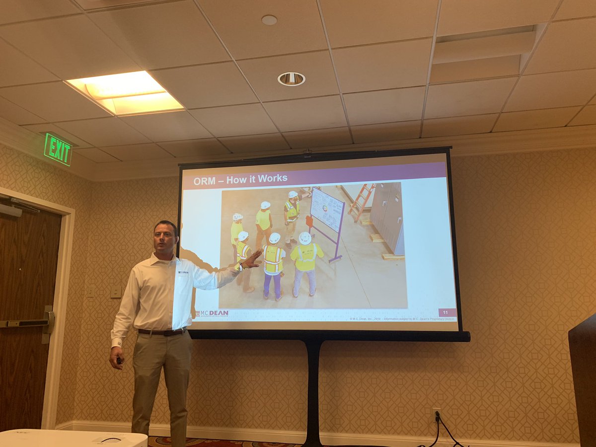mcdean's tweet photo. “As a leader, you have to lead by example. Simple conversations with your team always helps” Richard George, safety director.  (@rick_george) @cfSummit #CFS19 https://t.co/c0TBY3Fi6r