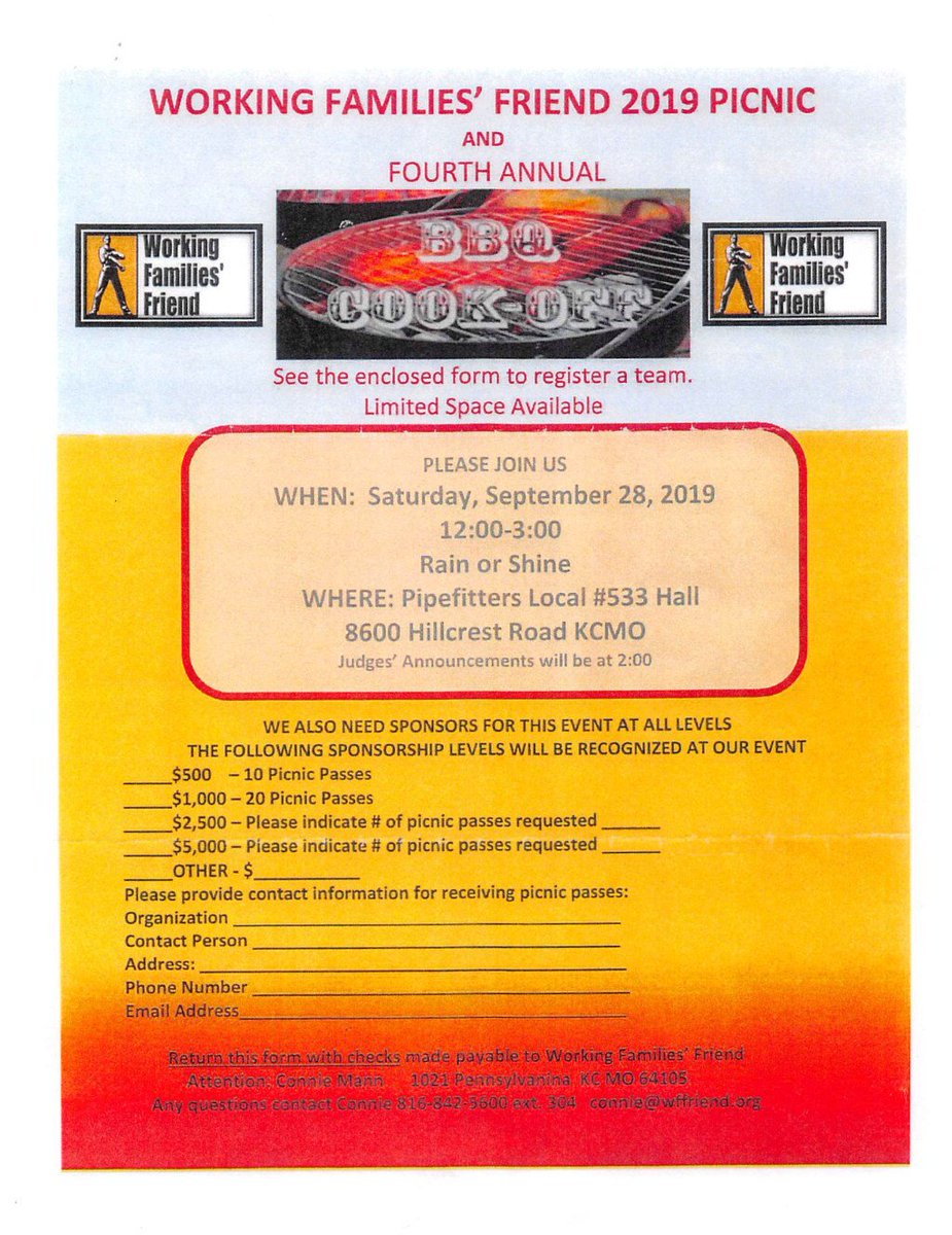 IBEWLocal124's tweet image. WORKING FAMILIES’ FRIEND 2019 PICNIC ibew124.org/working-famili…