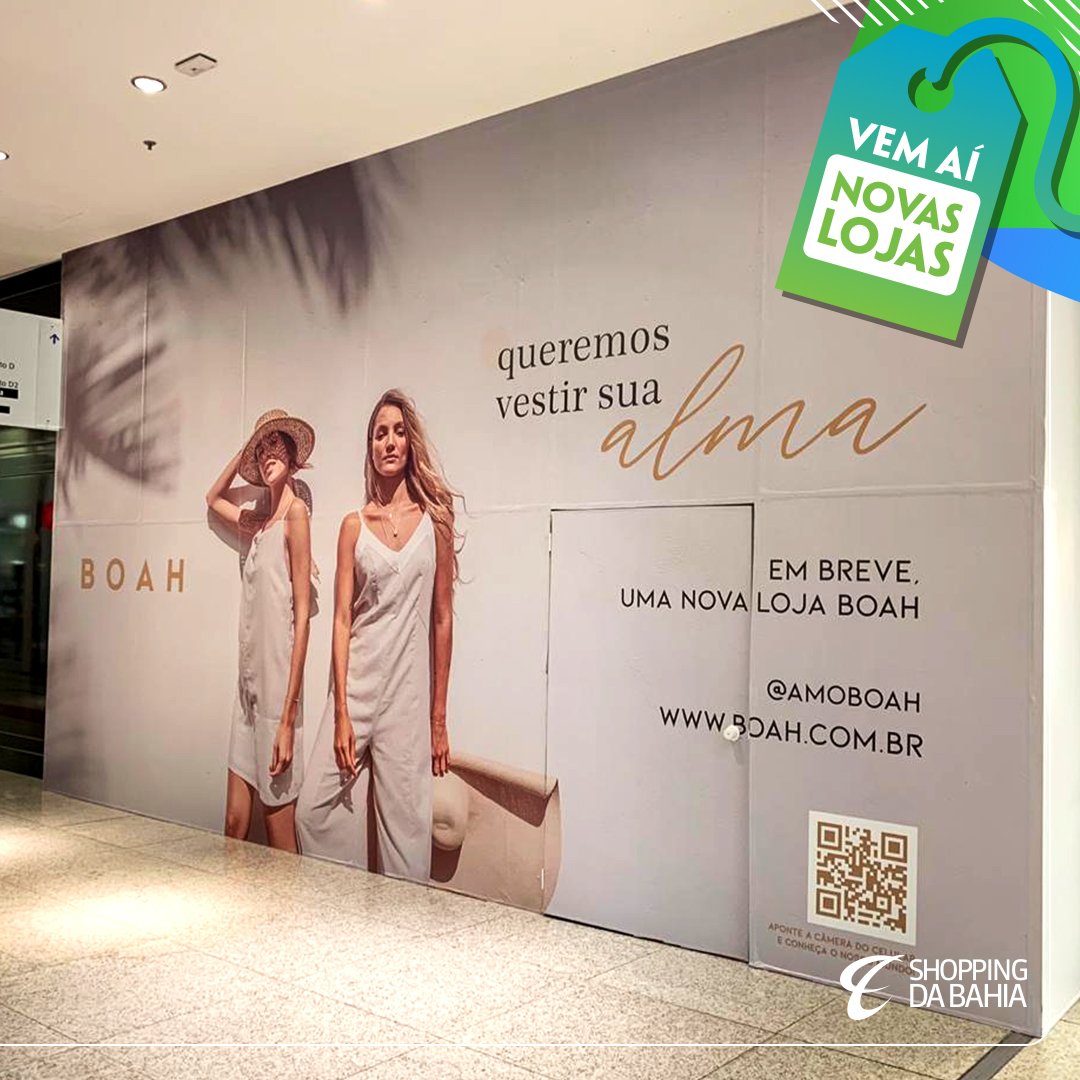 Em breve você também vai poder liberar seu espírito boho aqui, no Shopping da Bahia.✨ A @amoboah está chegando, com suas peças que apaixonam, colorem e são a cara da Bahia. Aguarde!

#Boah #FreeYourBohoSpirit #ShoppingDaBahia #SDB