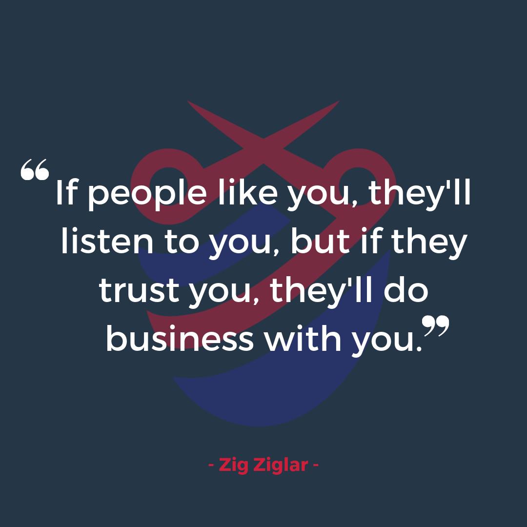 TheBarberco's tweet photo. "If people like you, they'll listen to you, but if they trust you, they'll do business with you." - Zig Ziglar #barbertips #barbers #barbershops #barbersupplies https://t.co/sPg5biV0Kl