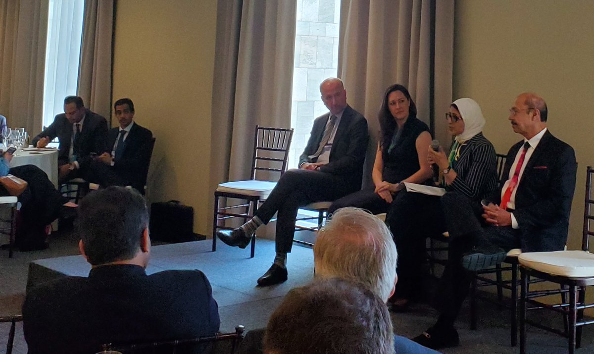Egyptian Health Minister Hala Zayed says her country has dramatically reduced wait times for health procedures thru private sector partnerships. Can we take to other countries? #UNGA19  #SDG3