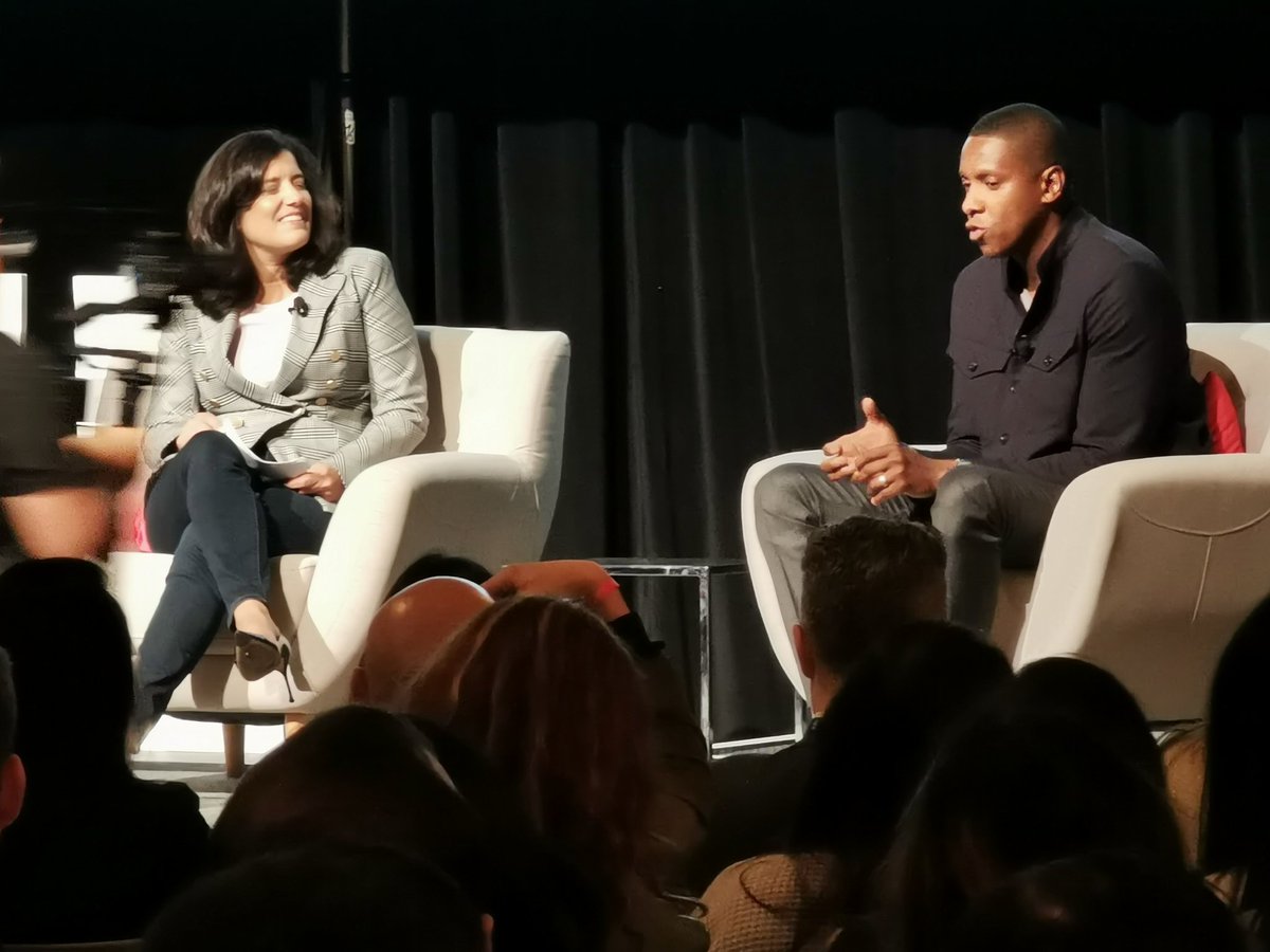 MoVernie's tweet photo. #Tangerine President &amp; CEO Gillian Riley &amp; #Raptors President Masai Ujiri talks about "Innovation To Win" &amp; importance of his #GiantsOfAfrica projects to make a good change.

#InnovationToWin #Raptors #RTZ #WeTheNorth  @raptors @TangerineHoops @ElevateTechFest #ElevateTechFest https://t.co/NIETbVEZKQ