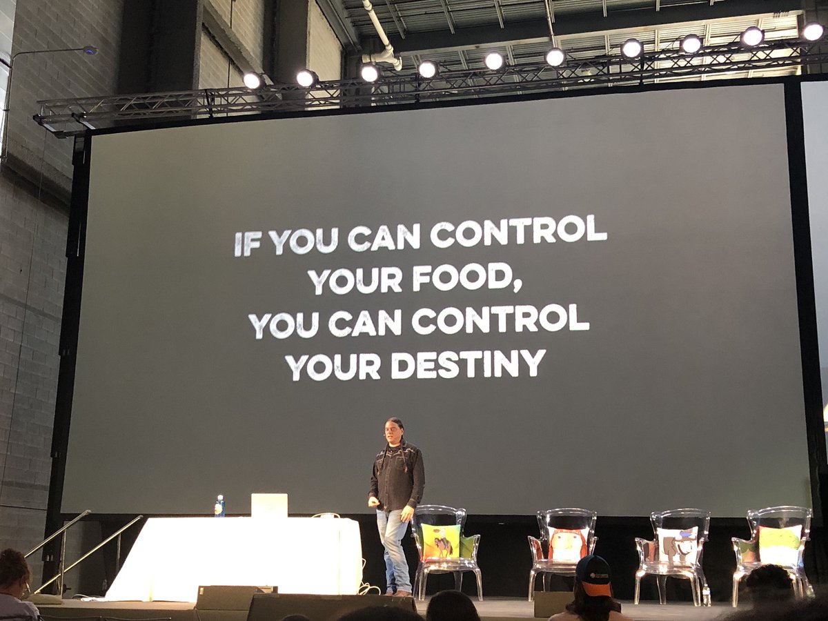 liswartz's tweet photo. Such great words spoken by @TheSiouxChef #FoodScape3 https://t.co/GCTMcbTwZf