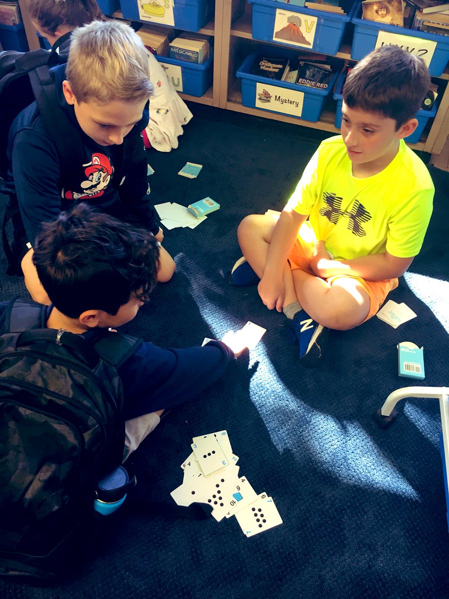 Mrs_Callas's tweet photo. Ending a great day with a game of multiplication war π Remember to practice your facts each night! βοΈβ #FactMasters #WeRock @JFGelementary https://t.co/I9djCQkWhD