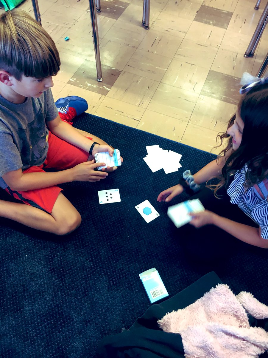 Mrs_Callas's tweet photo. Ending a great day with a game of multiplication war π Remember to practice your facts each night! βοΈβ #FactMasters #WeRock @JFGelementary https://t.co/I9djCQkWhD