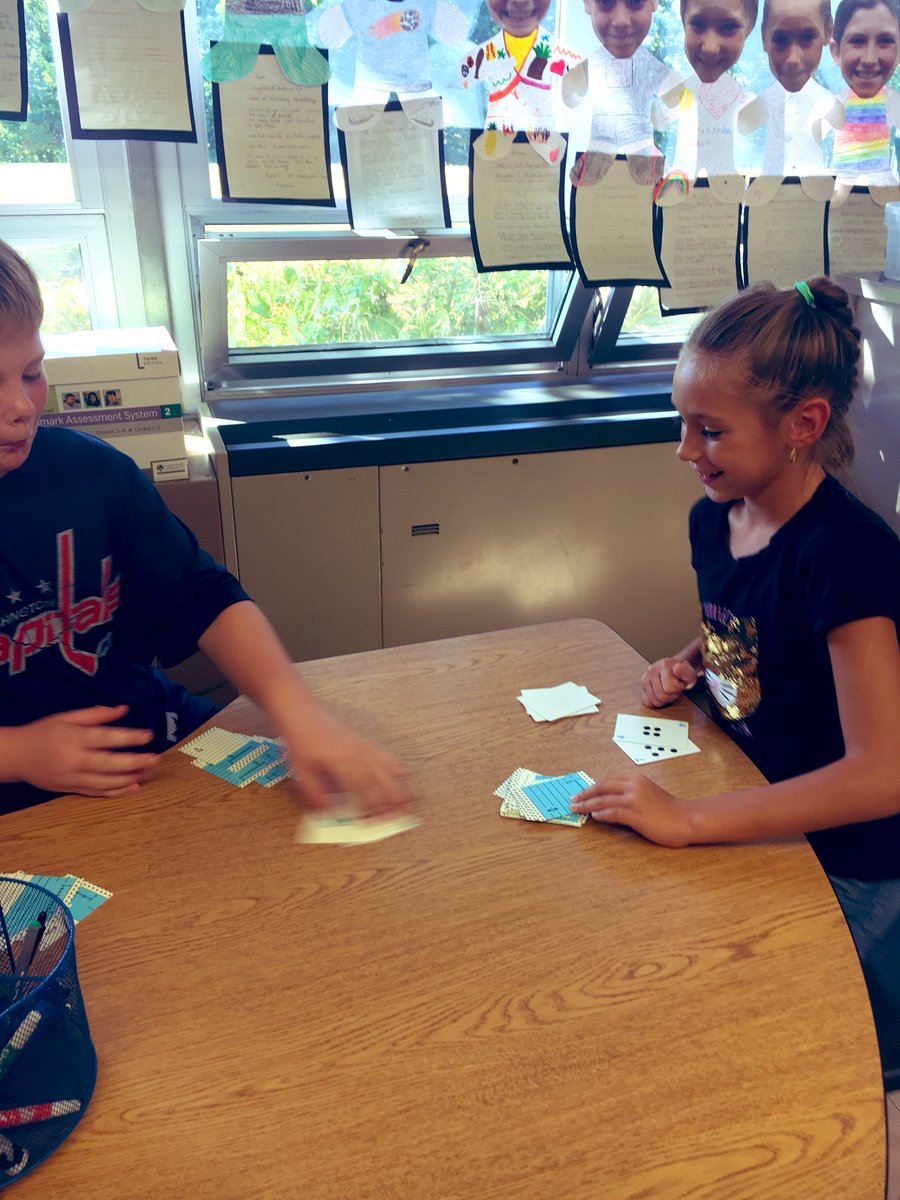 Mrs_Callas's tweet photo. Ending a great day with a game of multiplication war π Remember to practice your facts each night! βοΈβ #FactMasters #WeRock @JFGelementary https://t.co/I9djCQkWhD