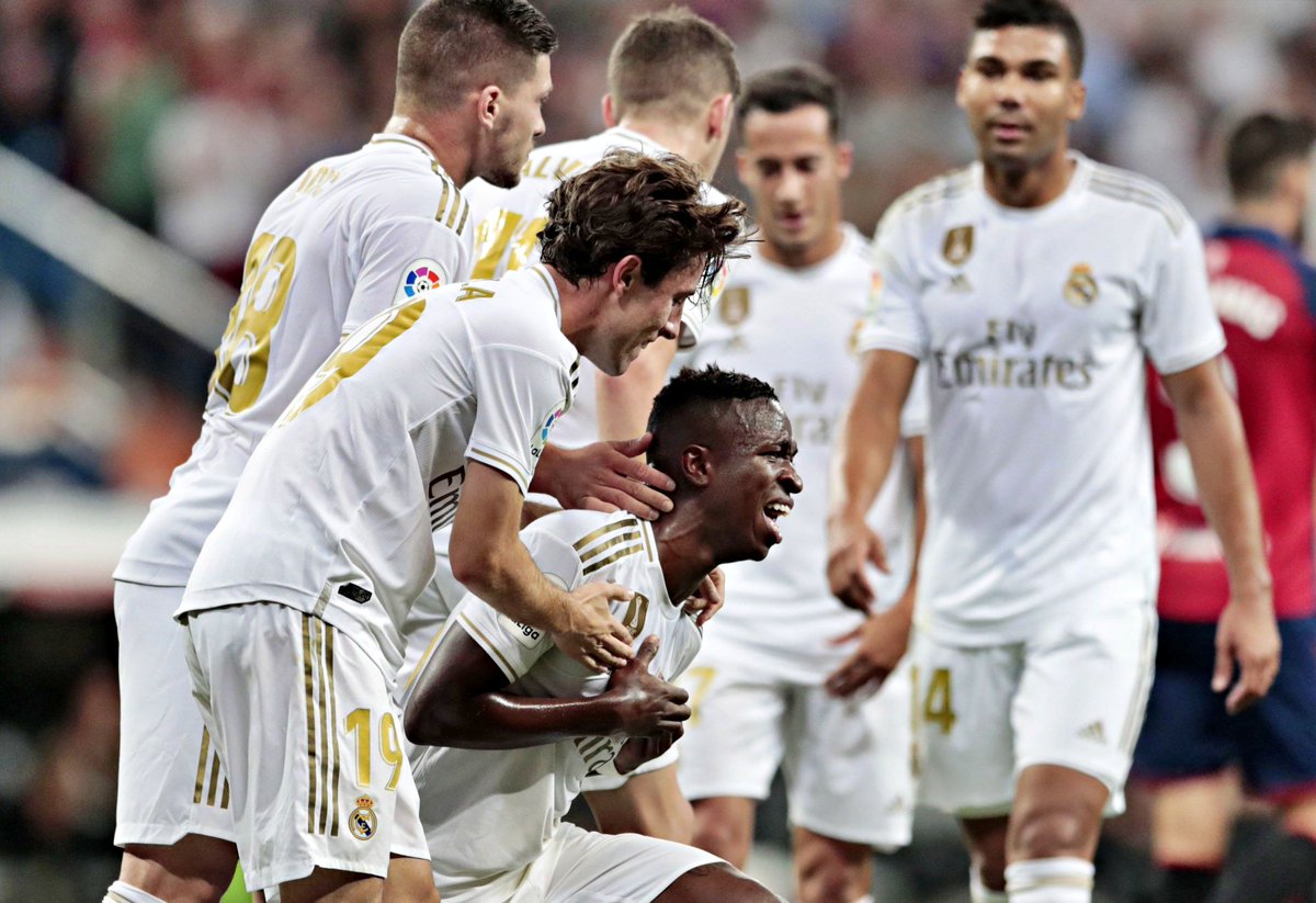 B24 (@B24PT) on Twitter photo 2019-09-25 20:23:03 A emoção de Vinícius Jr. ao marcar o seu primeiro golo da temporada. A emoção de Vinícius Jr. ao marcar o seu primeiro golo da temporada.