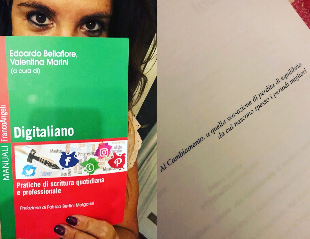 Ora lo comunico così, con l’emozione di chi ha ricevuto in questo momento il frutto di un nuovo progetto editoriale su cui ha lavorato più di un anno insieme a tanti colleghi e soprattutto a <a href="/E_Bellafiore/">Edoardo Bellafiore</a> 

Presto vi racconterò di più, ora è il momento della felicità!#Digitaliano