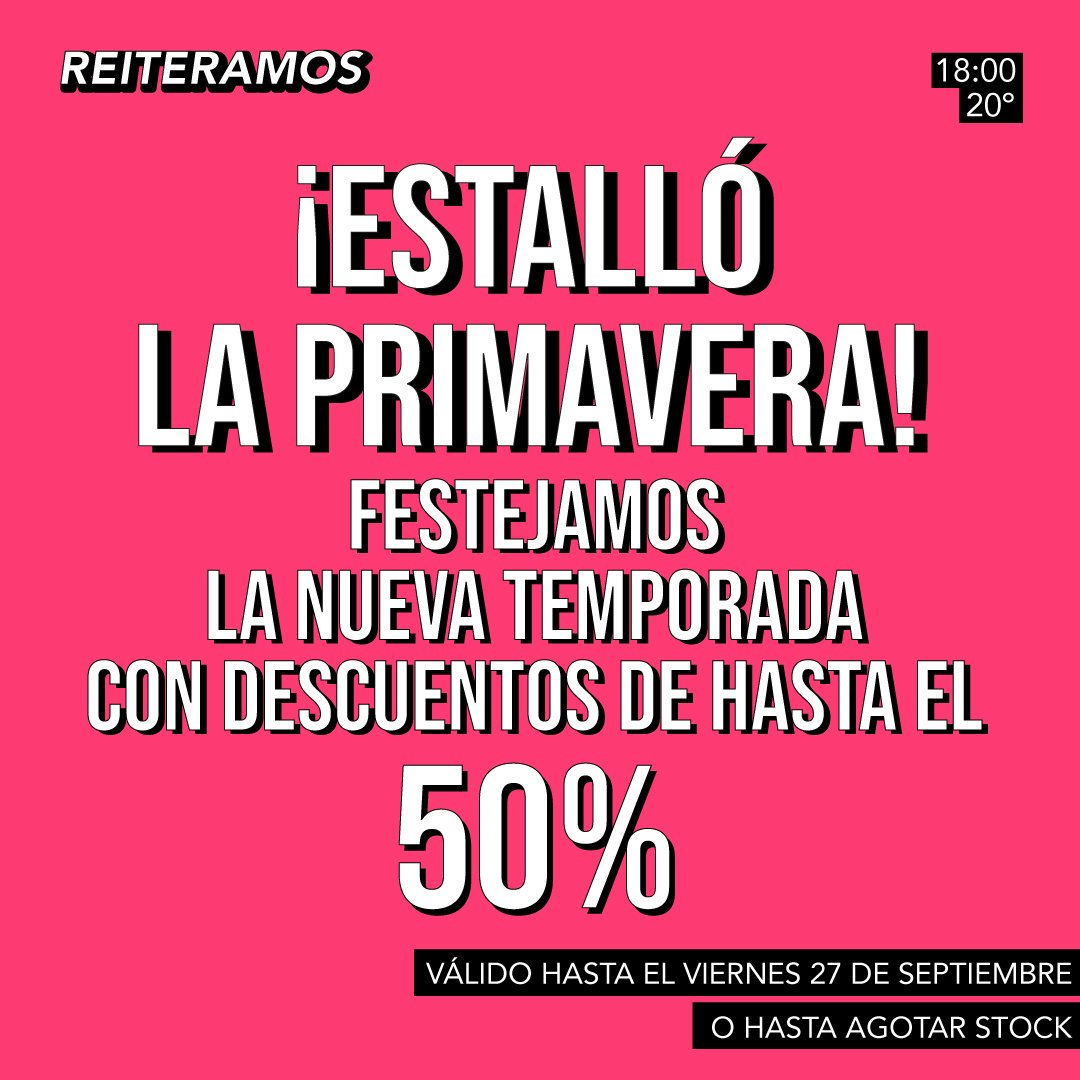 BaguesOficial's tweet photo. ¡Estalló la primavera!
Bagués te trae los mejores sets y oportunidades para empezar la nueva temporada con todo*.
¡No dejes de consultar a tu Asesora y aprovechar estos descuentos increíbles!

*Promoción válida hasta el viernes 27 de septiembre o hasta agotar stock. https://t.co/pkIH0fHrxR
