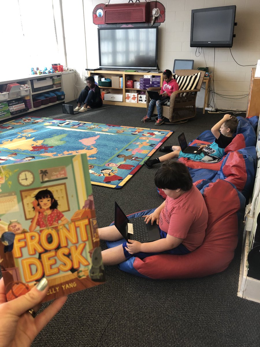 My 4th grade Strategies class kicked off Global Read aloud 2019 by introducing themselves to other students from around the world also reading “Front Desk.” #GRA19 #FlipgridFever #connectingglobally #wildcatsintheLIB <a href="/SESWildcats/">Saks Ele. School</a>