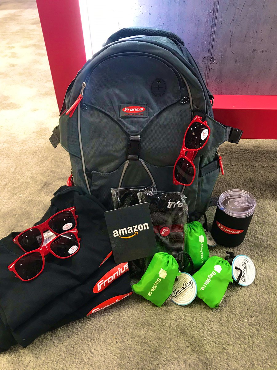 FroniusUSASolar's tweet photo. Enter to win!! $100 Amazon gift card and backpack full of
SWAG from @BayWareSolar_US at booth #2019 #spicon2019 https://t.co/BmDkKnQZgK