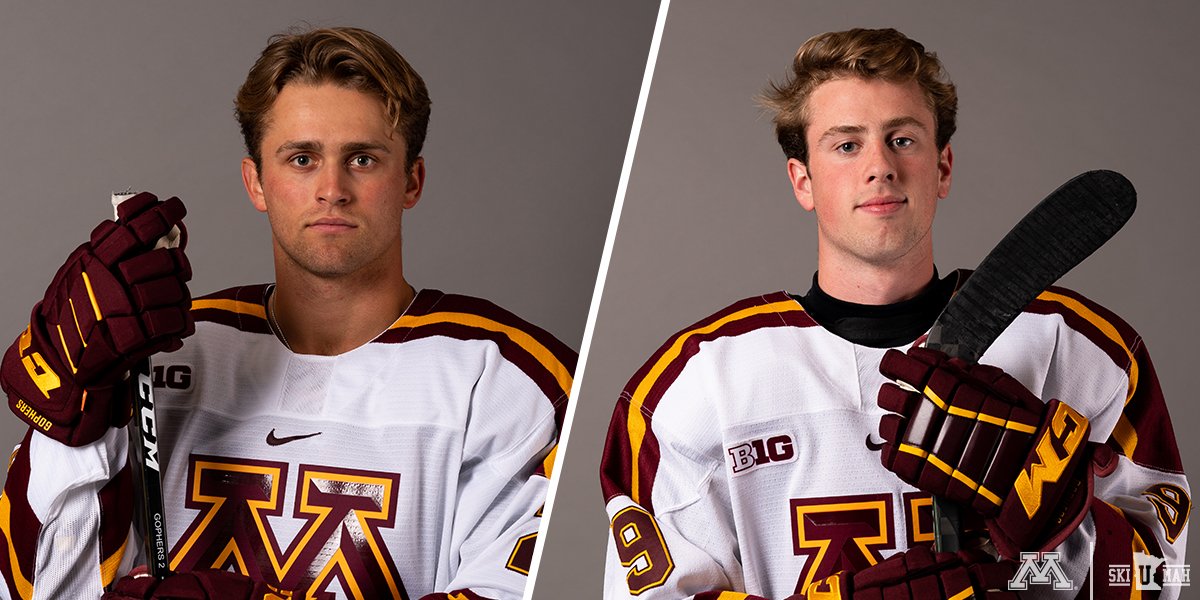 GopherHockey's tweet photo. Tyler Nanne and Sammy Walker will serve as #Gophers team captains for the 2019-20 season. #PrideOnIce 

Release: https://t.co/fTm7wVDbu8 https://t.co/tB9F5M0nN5