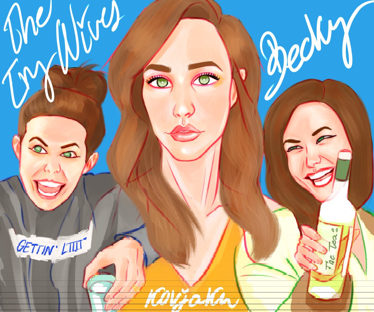dawonsbb's tweet photo. beautiful becky in all her forms: domestic and chaotic, try wive wine enthusiast and makeup/beauty queen 👸🍷💙 i'm doing a try wives series, i hope they're okay with it and with the more dynamic fun expressions!! :^) #tryguys #trywives #tryceratops @tryguys @KeithHabs https://t.co/ovkAJD6qnG