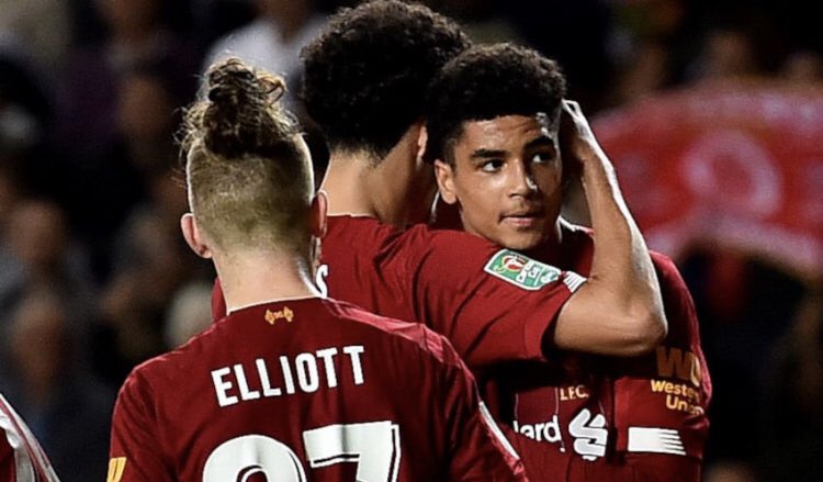 Ki-Jana Hoever scored his first senior Liverpool goal as they beat MK Dons in the Carabao Cup.