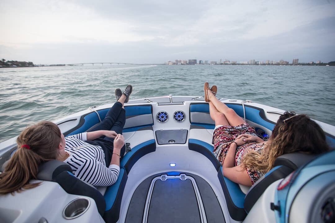 STLBoatShow's tweet photo. The perfect boat for lounging. https://t.co/N8vpkCYsf0