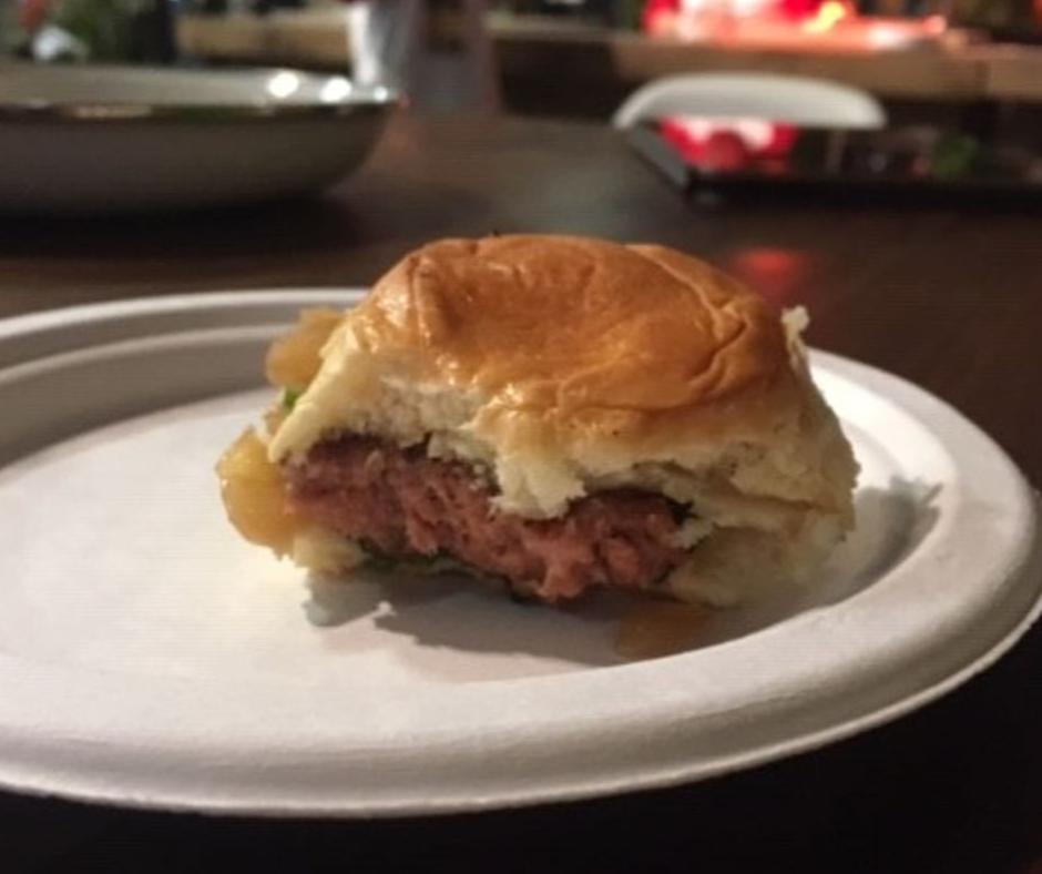TheDrinkTank's tweet photo. We got to try the @Nestle #AwesomeBurger @Datassential #Foodscape3 and it was awesome indeed. #plantbased #ftw https://t.co/l9tSW3H6M5
