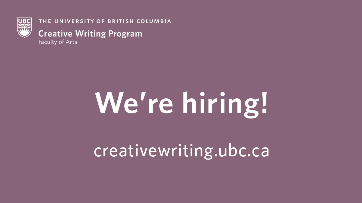 UBC School of Creative Writing tweet media