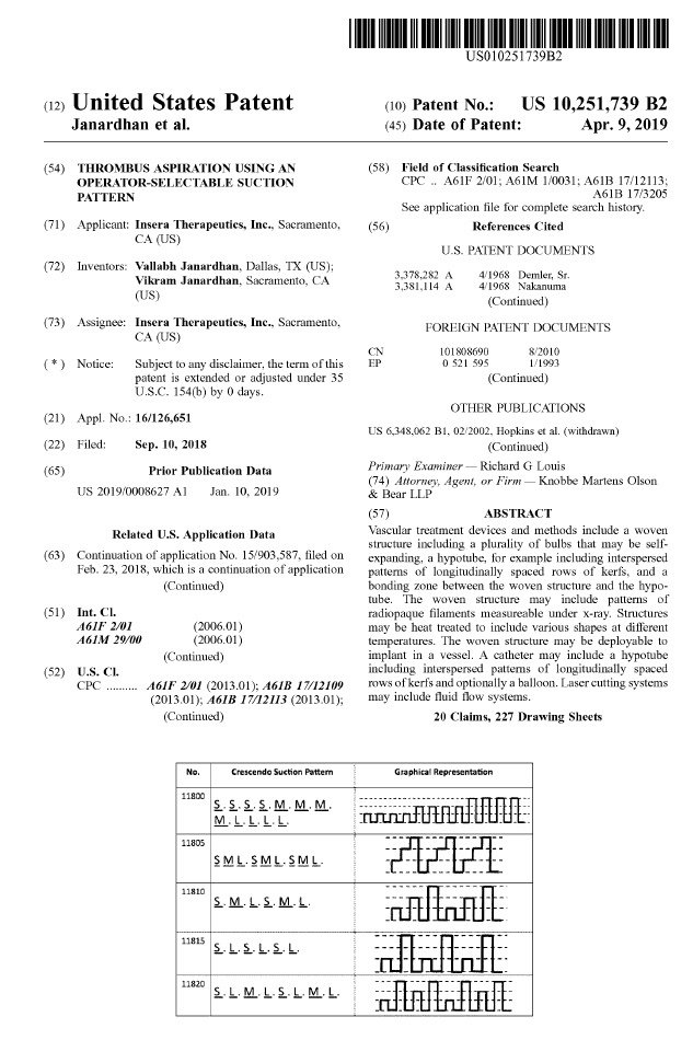 doctorjanardhan's tweet photo. Honored to be awarded a Landmark Patent for Thrombus Aspiration using Cyclical or Variable Suction w/ numerous clinical applications including to #StrikeOutStroke #Insera @svinsociety @SNISinfo @LINNConline @cvsection @esmintsociety @American_Heart @SCAI @SIRspecialists @WSJ @wef https://t.co/XPsMvBbGEx