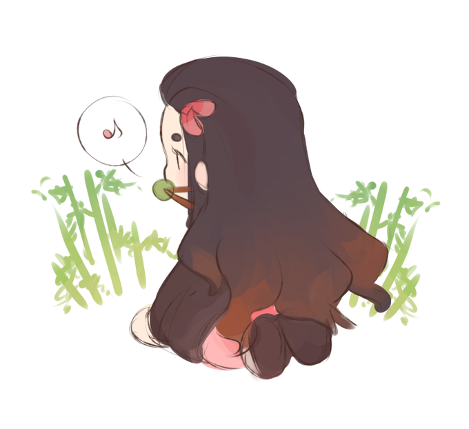 Dids🐑さんがTwitterに投稿した竈門禰豆子(鬼滅の刃)のイラスト。