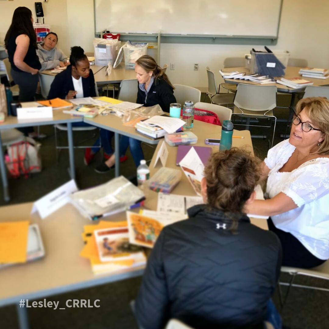 CTRLIT_Teaching's tweet image. Intermediate faculty trainer Jillian just wrapped up the first three days of #LeveledLiteracyIntervention (LLI) for grades 3-12! Here&apos;s the group in action during a role playing activity.

We look forward to seeing this group back here in November! #Lesley_CRRLC @FountasPinnell