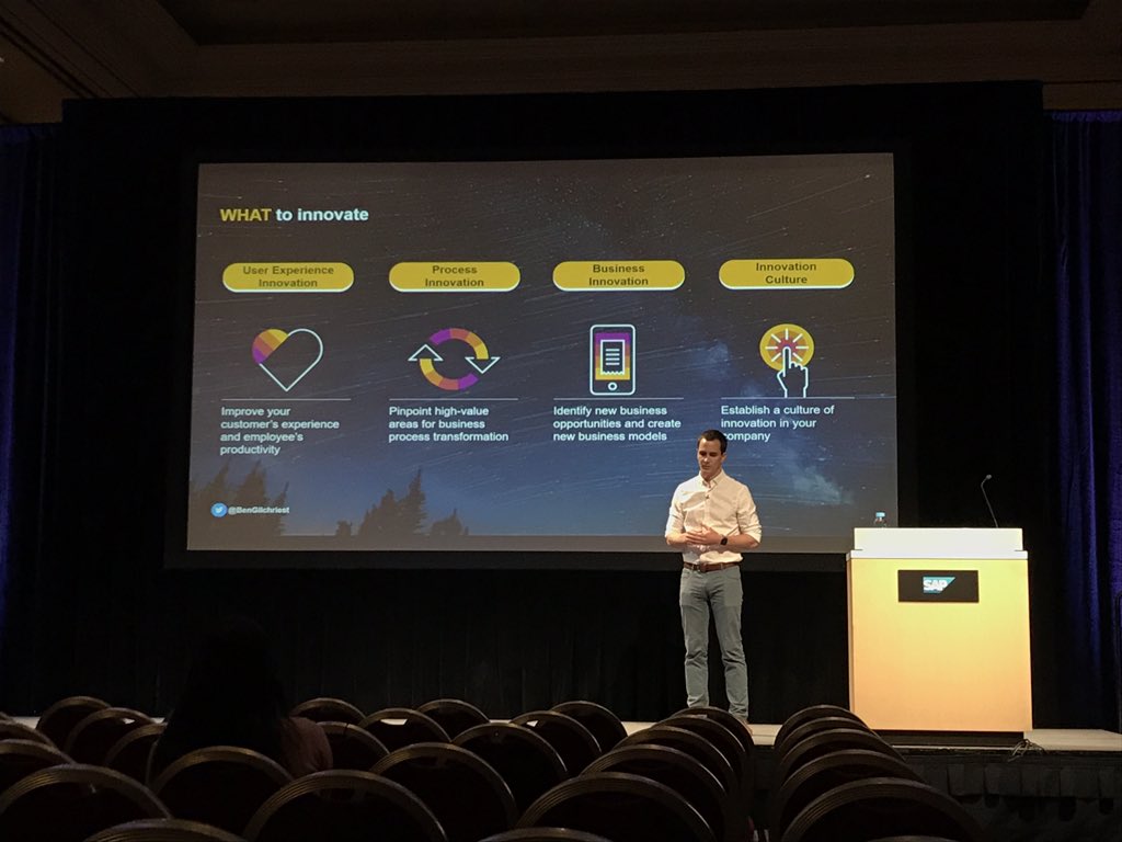 HauserAndreas's tweet image. Great presentation by @BenGilchriest at #SAPTechEd about #SAP‘s new human-centered innovation approach to make #innovation real
experience.sap.com/designservices…