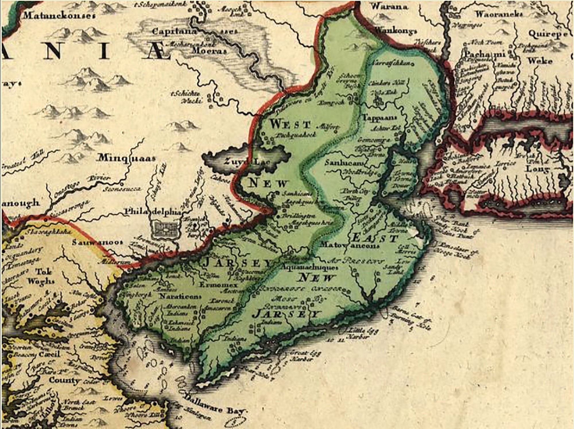 New Jersey Colony Map تويتر \ New Jersey On Twitter: "Before There Was North, *Central, And South  – There Was East And West. In 1674, The English Province Of New Jersey Was  Divided Into East Jersey