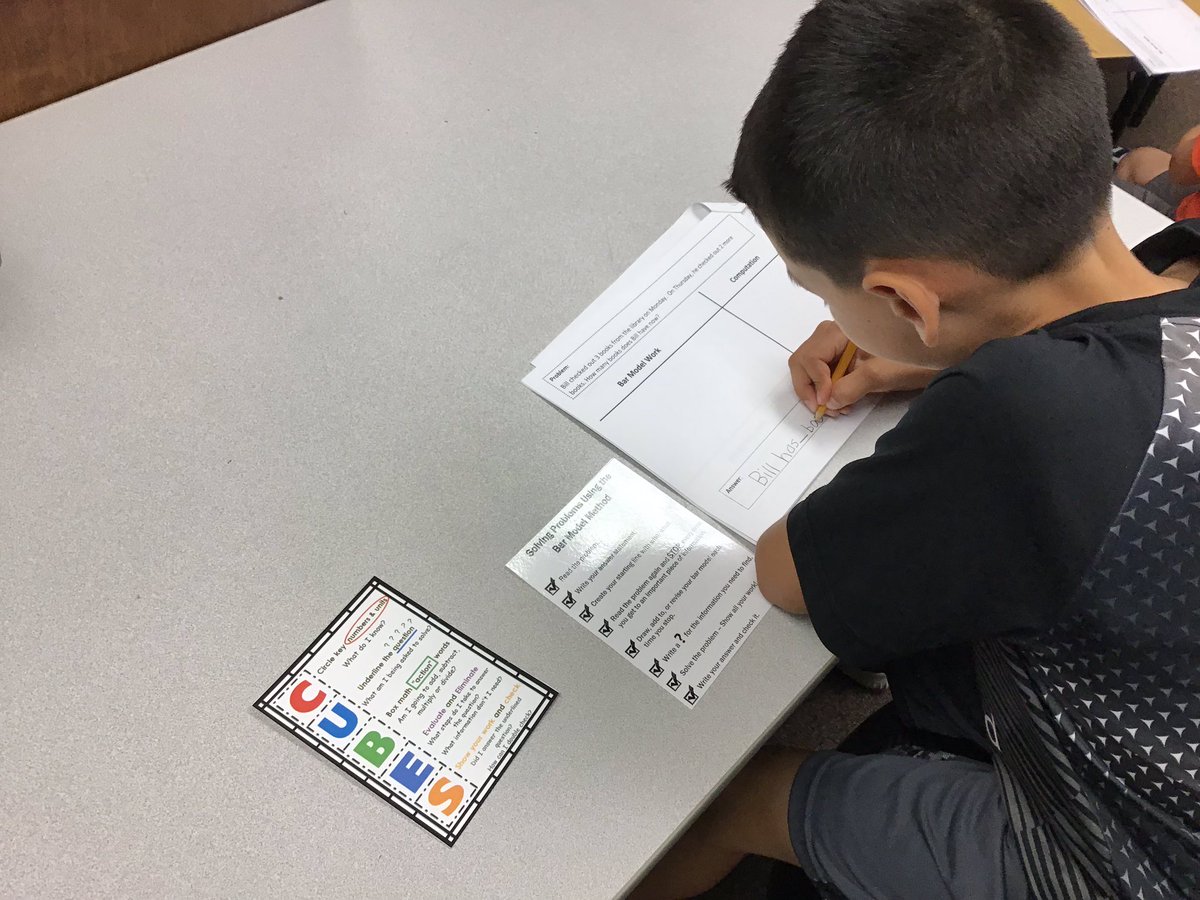 Room 205 was bar model central today. We began by making connections to number bonds and part-part-whole concepts. We then worked together to learn the step-by-step bar model process, along with how to incorporate the CUBES strategy! <a href="/CBMillCreek/">CBMillCreek</a>