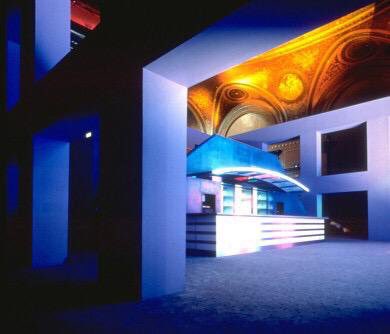 This is Isozaki’s iconic Palladium nightclub, New York City, 1985