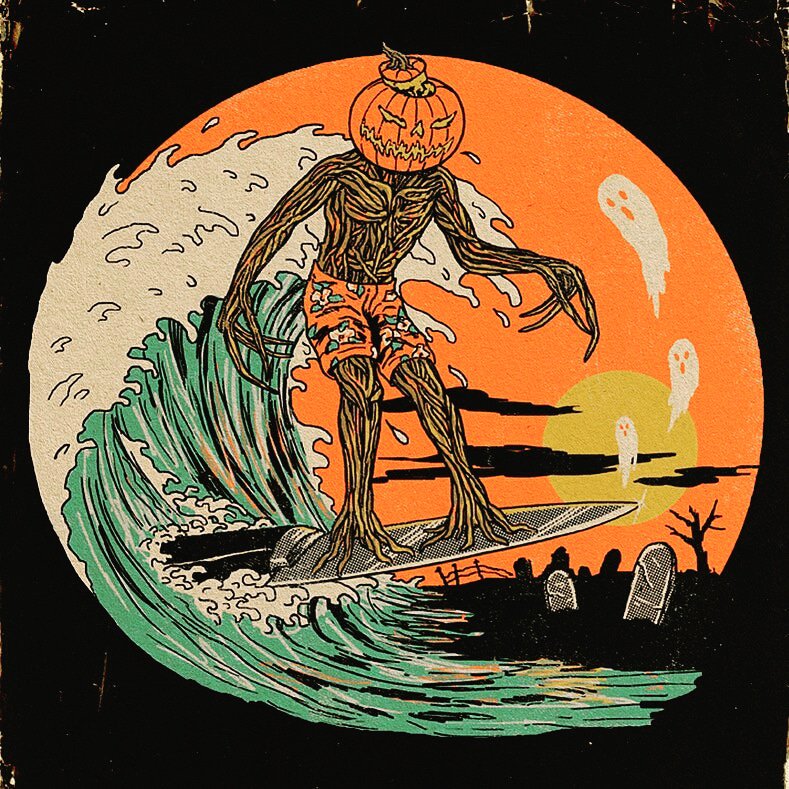 Who says Summer and Autumn can't surf side by side in harmony, doooood? 
☀🍁
#falliscoming #halloweenislife #pumpkincarvingparty #spoopy #spookyseason #horrormemes #horrorfiend #summer #autumn #fall #surfing #pumpkin #jackolantern #halloween #ilovehalloween #halloween🎃