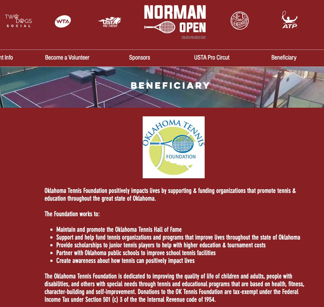 norman_open's tweet photo. A special thank you to @ok10sfoundation for their support of the #NormanOpen2019

@usta @ustamovalley @ITF_Tennis https://t.co/D4xe5OBp36