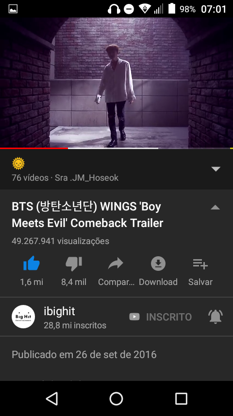 hobi_myuniverse's tweet photo. Amor, você nos deu um presente tão lindo e sou muito agradecida, pois em todos os momentos é essa canção e sua voz que me dá animo para jamais desistir. I purple you 
 #3YearsWithBoyMeetsEvil 
#BMEto50M @JHSBRAZIL https://t.co/JMS26tOVRY