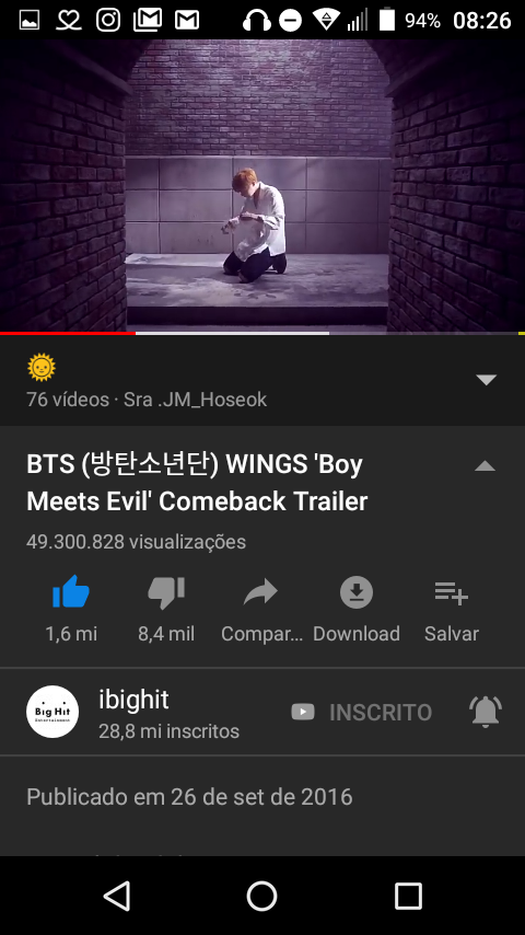 hobi_myuniverse's tweet photo. Amor, você nos deu um presente tão lindo e sou muito agradecida, pois em todos os momentos é essa canção e sua voz que me dá animo para jamais desistir. I purple you 
 #3YearsWithBoyMeetsEvil 
#BMEto50M @JHSBRAZIL https://t.co/JMS26tOVRY
