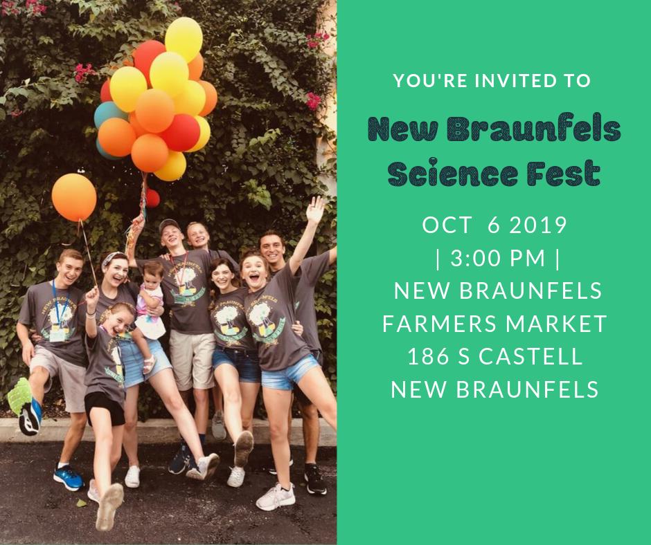 NBScienceEd's tweet image. New Braunfels Science Fest 2019! See you on Oct 6 at the New Braunfels Farmers Market! #STEM #Science #NewBraunfels  #Texas #STEAM