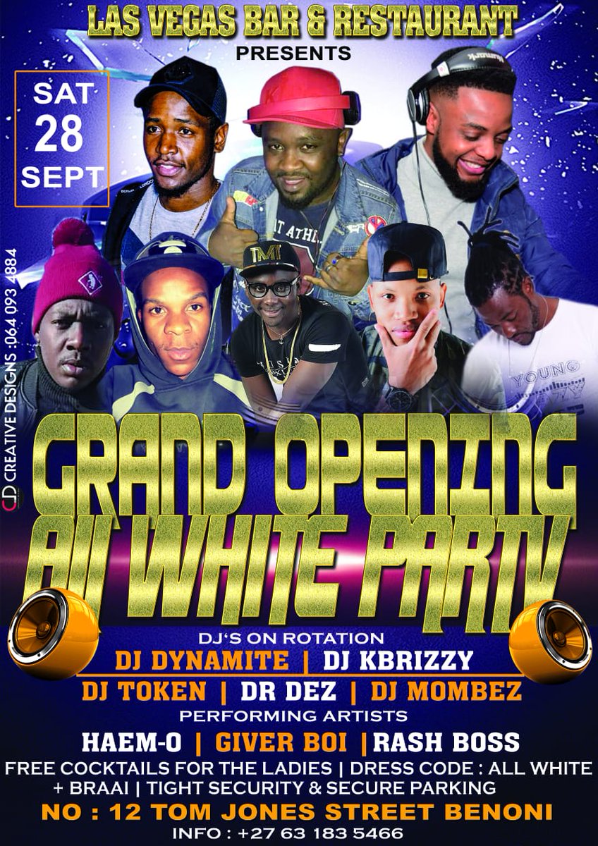 Bongie_Haemz's tweet photo. Saturday we at Benoni.
Let's meet there😜😜
#haemusic #MADProductions https://t.co/Py4r6RJFPH