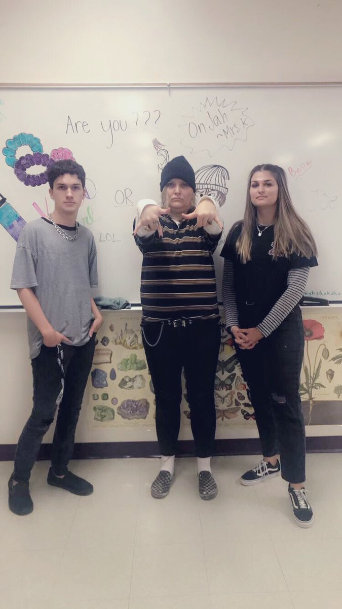Just some fun vsco girl and eboy spirit day shenanigans! #campo #mystudentsarebetterthanyours #mrsk <a href="/CampoStudentSec/">Campo Crazies</a>