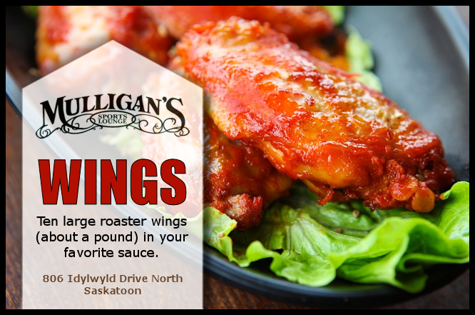 ramadasaskatoon's tweet photo. At Mulligan's, it's ALWAYS #gameday, and today is #Wingsday too! But don't just eat wings (although that would be enough to call it a good day) get your entry forms in on a #BlueJaysKeg! More @ https://t.co/k1P7nRSXbu @yxeReTweeter #Saskatooning #YXE #BlueJays https://t.co/4MaBLy7HU4