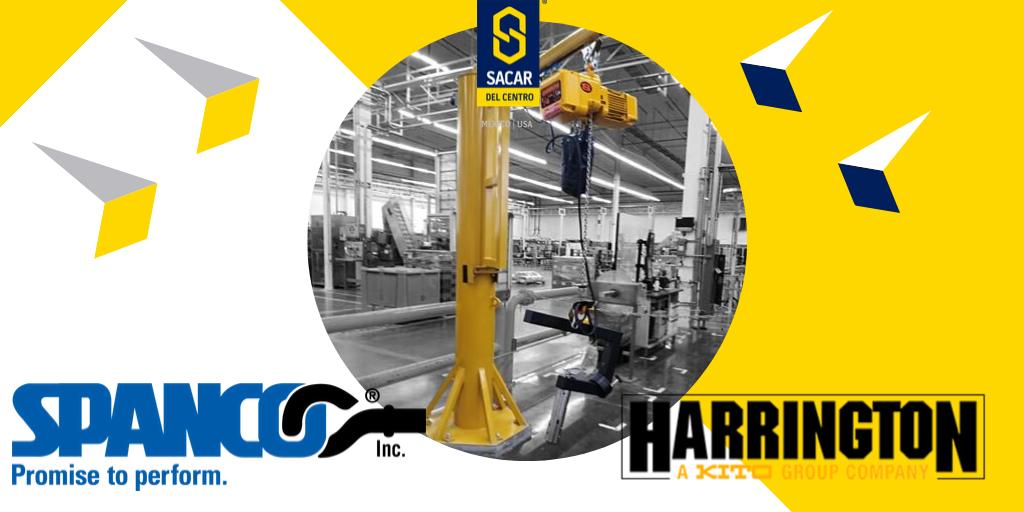 Trabajamos solo con las mejores marcas <a href="/HarringtonHoist/">Harrington</a>  <a href="/Spanco_Cranes/">Spanco</a>  
En SACAR DEL CENTRO MEXICO nuestro compromiso es aumentar la efectividad y el valor de las empresas. #crane  #hoist #gruasviajeras #spanco #harrington