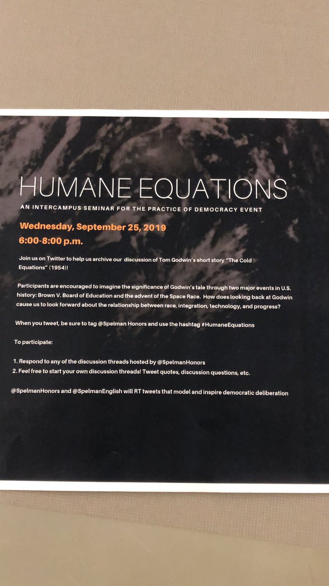 SpelmanHonors's tweet photo. #HumaneEquations https://t.co/YIpmGvHZ0M
