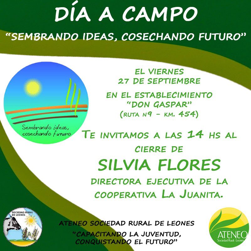 Se viene el día a campo!!! Próximo viernes 27! 
Los esperamos!