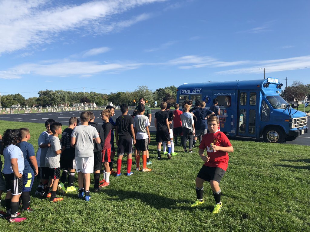 No better way to end the last full practice of the season than with some ice cream!