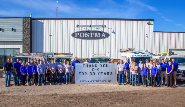 Congratulations Postma Heating &amp; Cooling on 30 years in #ckont! Enjoy the anniversary celebrations 🎉