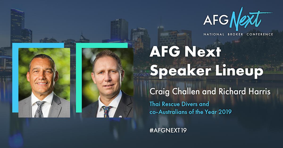 afgonline's tweet image. Craig and Richard will recount their pivotal role in rescuing 12 teenage boys and their coach from flooded caves in Thailand in 2018. For more info visit buff.ly/2mCJ7jL #AFGNEXT19