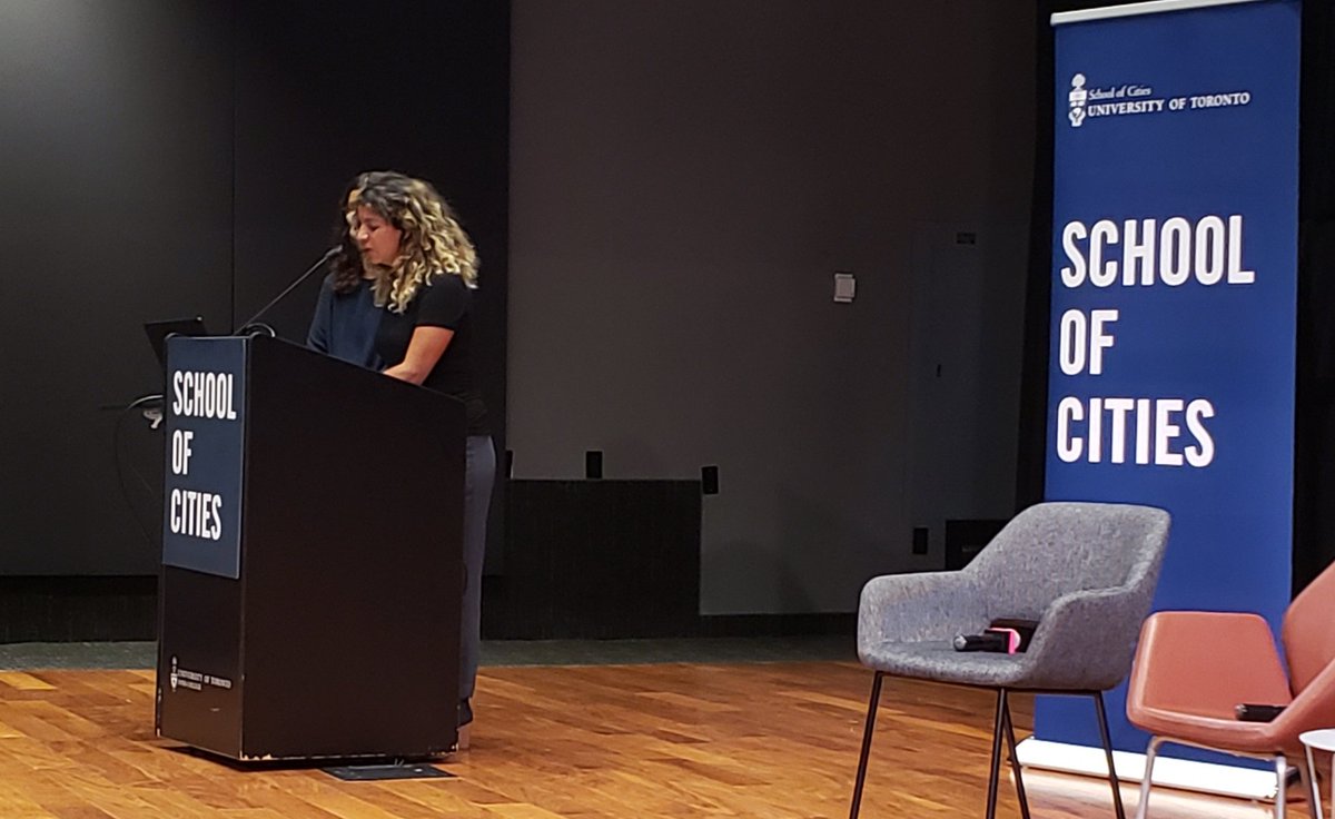 UofTCities's tweet photo. #UofT's Susannah Bunce shares research on community land trusts and Ana Teresa Portillo and Mercedes Sharpe Zayas on Parkdale's colonial history and housing struggles. #HouseDividedTO https://t.co/A4JatTPGoB
