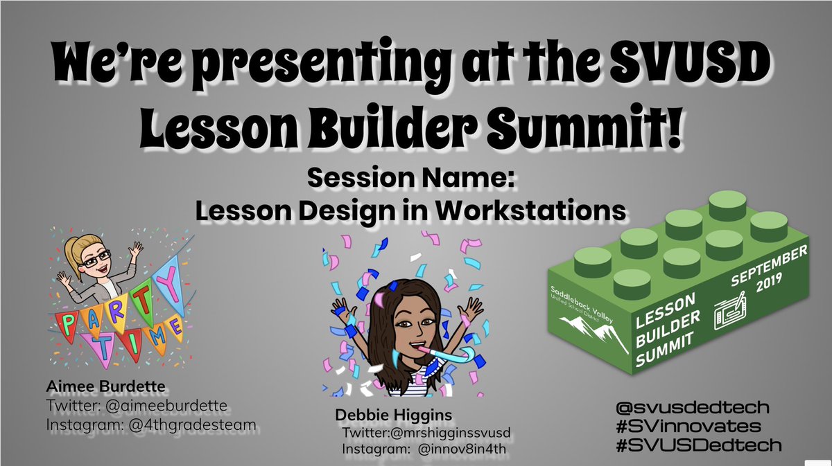 AimeeBurdette's tweet photo. This Saturday @mrshigginssvusd and I are presenting on our favorite topic: Workstations! Come join the party! @Santiago_STEAM @SVUSDSchools @SVUSDedtech #SVinnovates #SVUSDedtech https://t.co/TmKtjfhPtZ