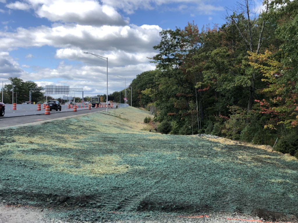 Scarborough. Exit 44. New high speed toll for the <a href="/MaineTurnpike/">Maine Turnpike</a> . A acre of #Hydroseeding roadside mix, including the median and some areas of lawn mix at the new toll houses.